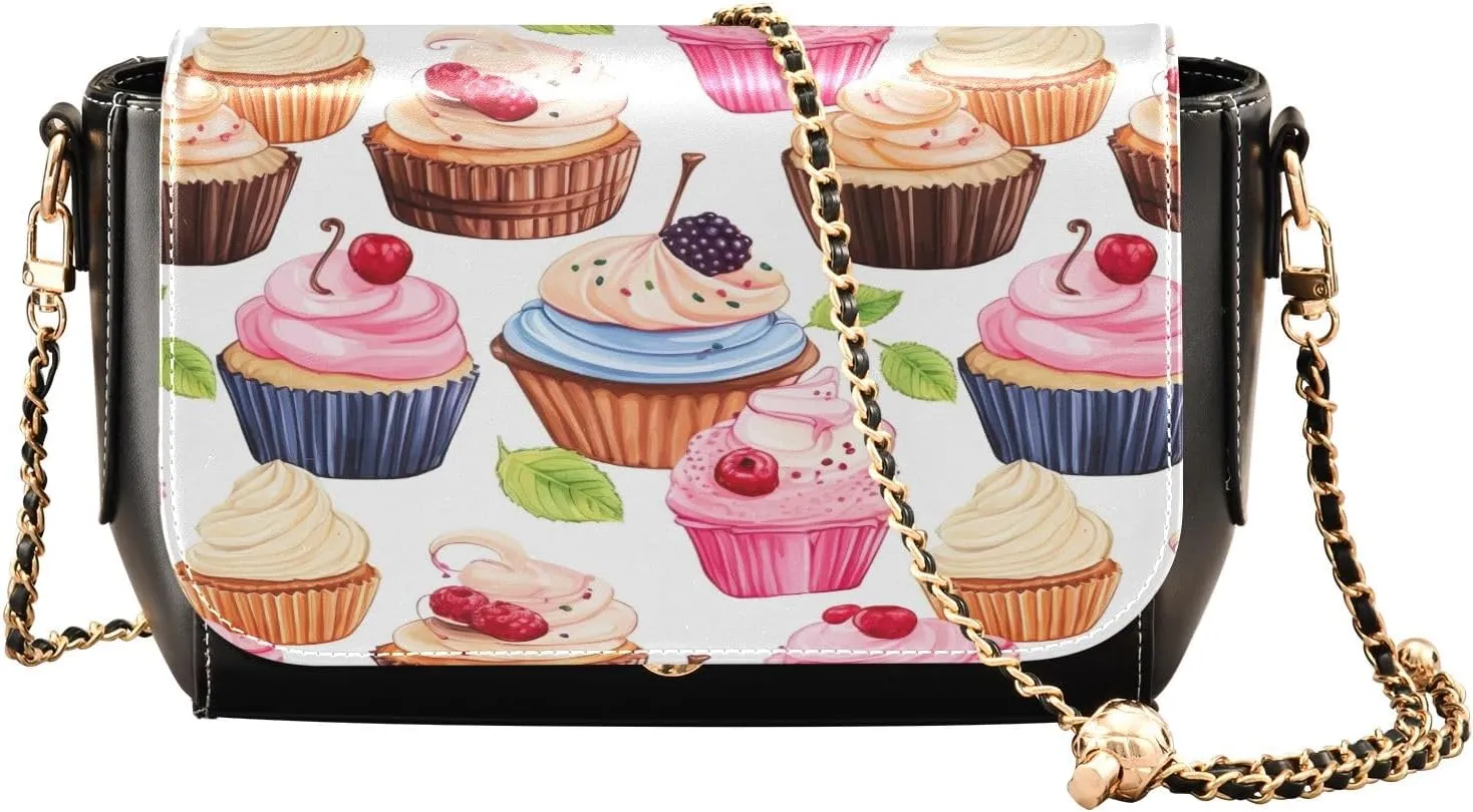 Colorful Roses on Black Leather Women Crossbody Bag, Crossbody Leather Bags for Women, Leather Bag with Zipper