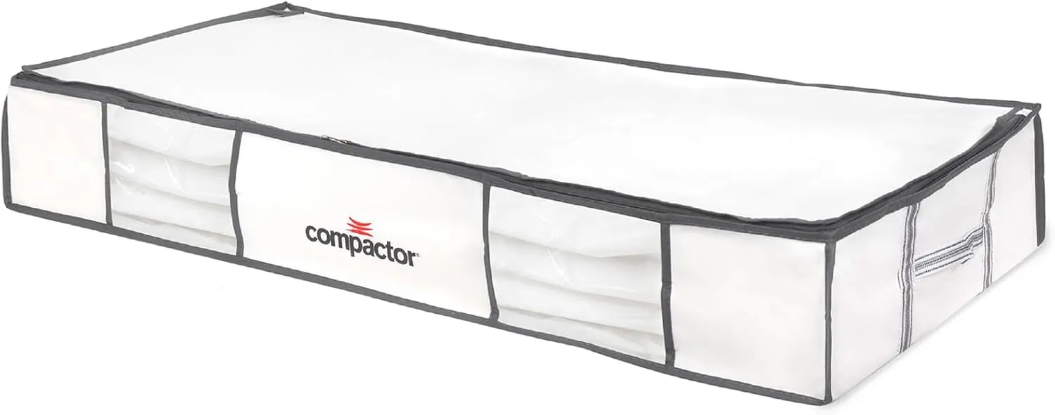 Compactor Vacuum Storage Bag XL | Space Saver Vacuum Storage Bags for Clothes, Comforters & Blankets | Ultimate Storage Solution for Wardrobe | White Semi-Rigid Box |