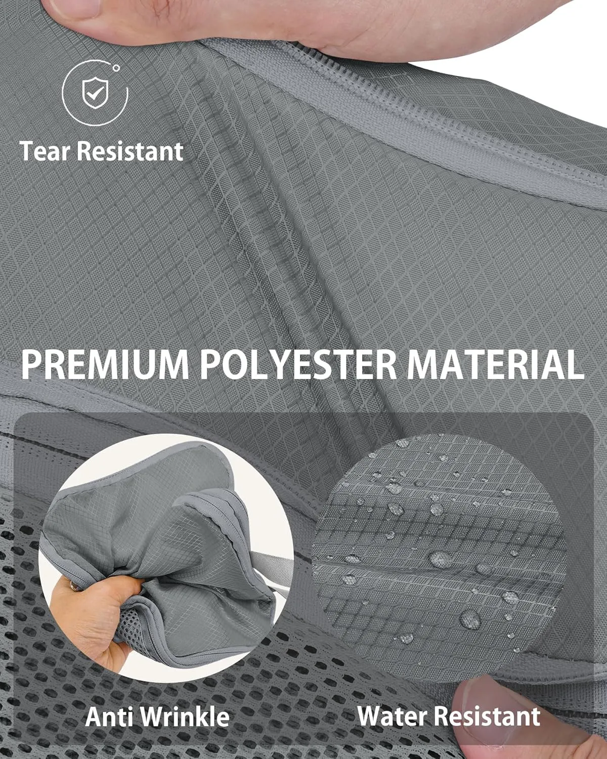 Compression Packing Cubes 8 Sets, Packing Organizers, Extensible Suitcase Organiser Bags, Travel Organizer Cubes for Travel Essentials Grey
