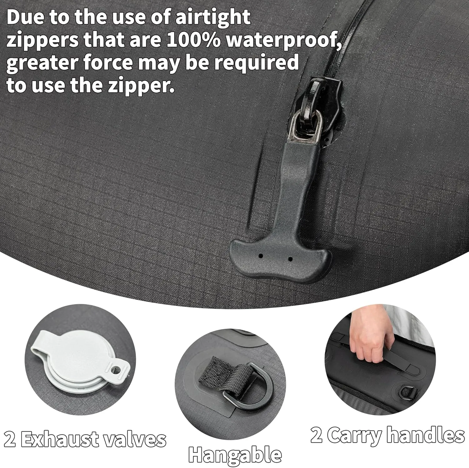 Compression Packing Cubes for Travel, Vacuum Bags for Business Trip, Professional IP67 Reusable Packing Cubes for 20 inch Suitcases, Organizer Bags for Luggage for Women & Men(2 PACK, No Pump)