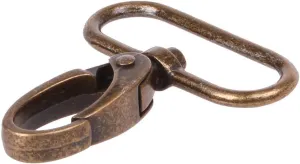 COTOWIN 1.5-inch Antique Brass Curved Lobster Clasps Swivel Trigger Clips Snap (Pack of 20)