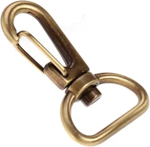 COTOWIN 3/4-inch Antique Brass Curved Lobster Clasps Swivel Trigger Clips Snap (Pack of 20)