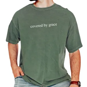 Covered by Grace Comfort Colors® Shirt, Christian Grace Quote, Faith-Based Apparel, Inspirational Scripture Shirt, God's Grace is Enough Tee