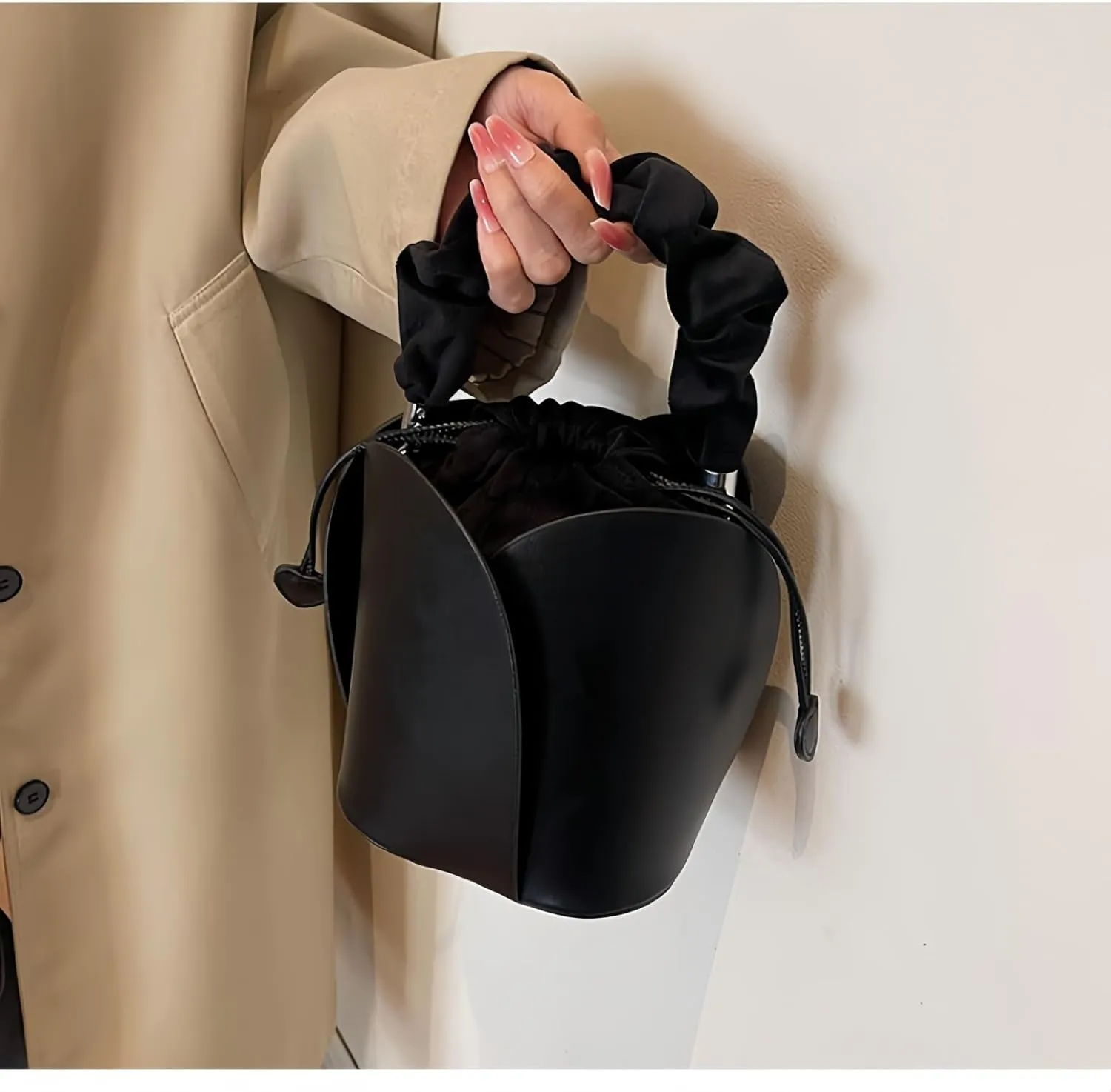 Creative Petal Bag -2025 New Large Capacity Design Ladies Shoulder Bag, Multifunctional Handbag Crossbody Bag Wallet(Black)