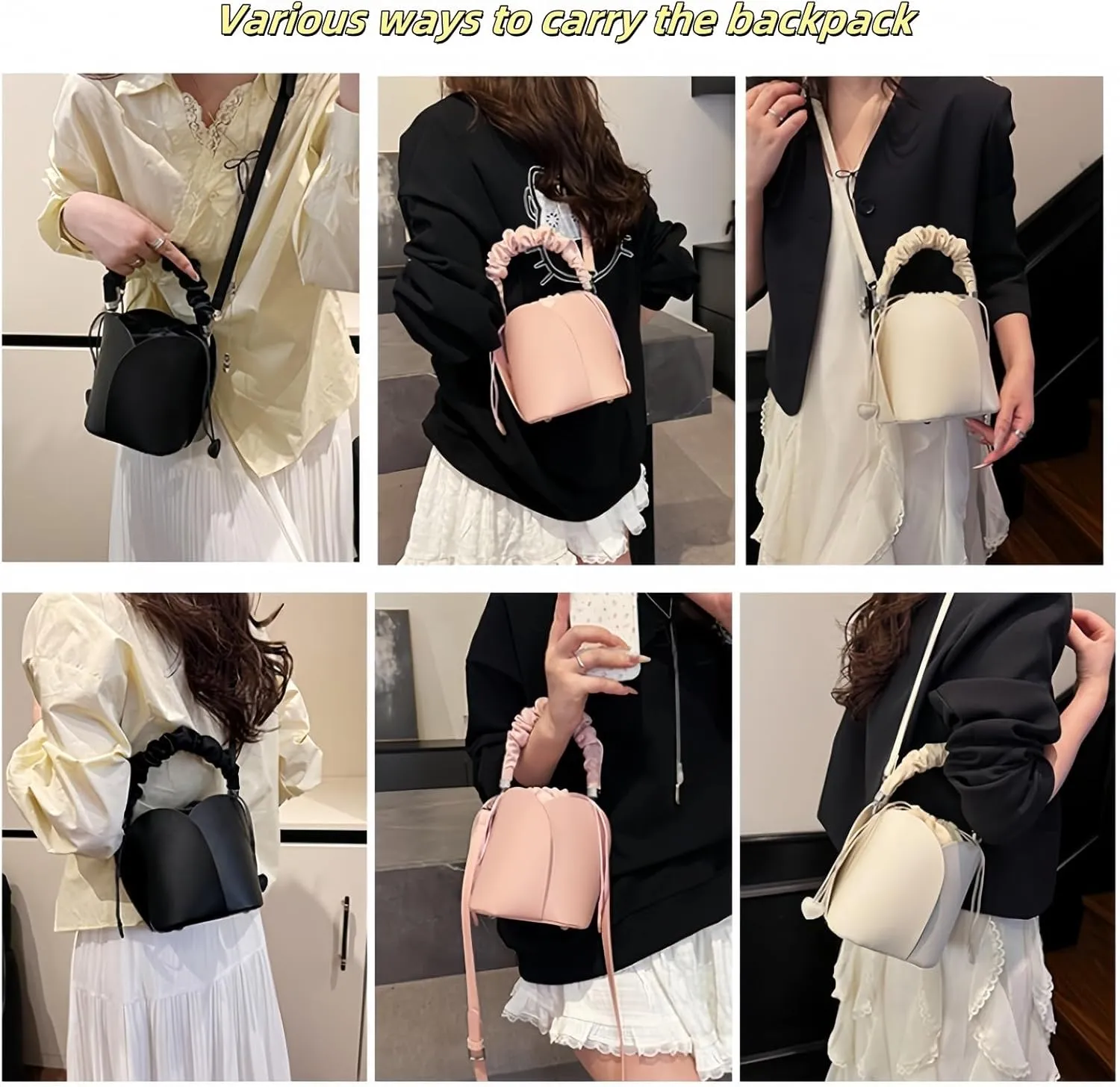 Creative Petal Bag -2025 New Large Capacity Design Ladies Shoulder Bag, Multifunctional Handbag Crossbody Bag Wallet(Black)