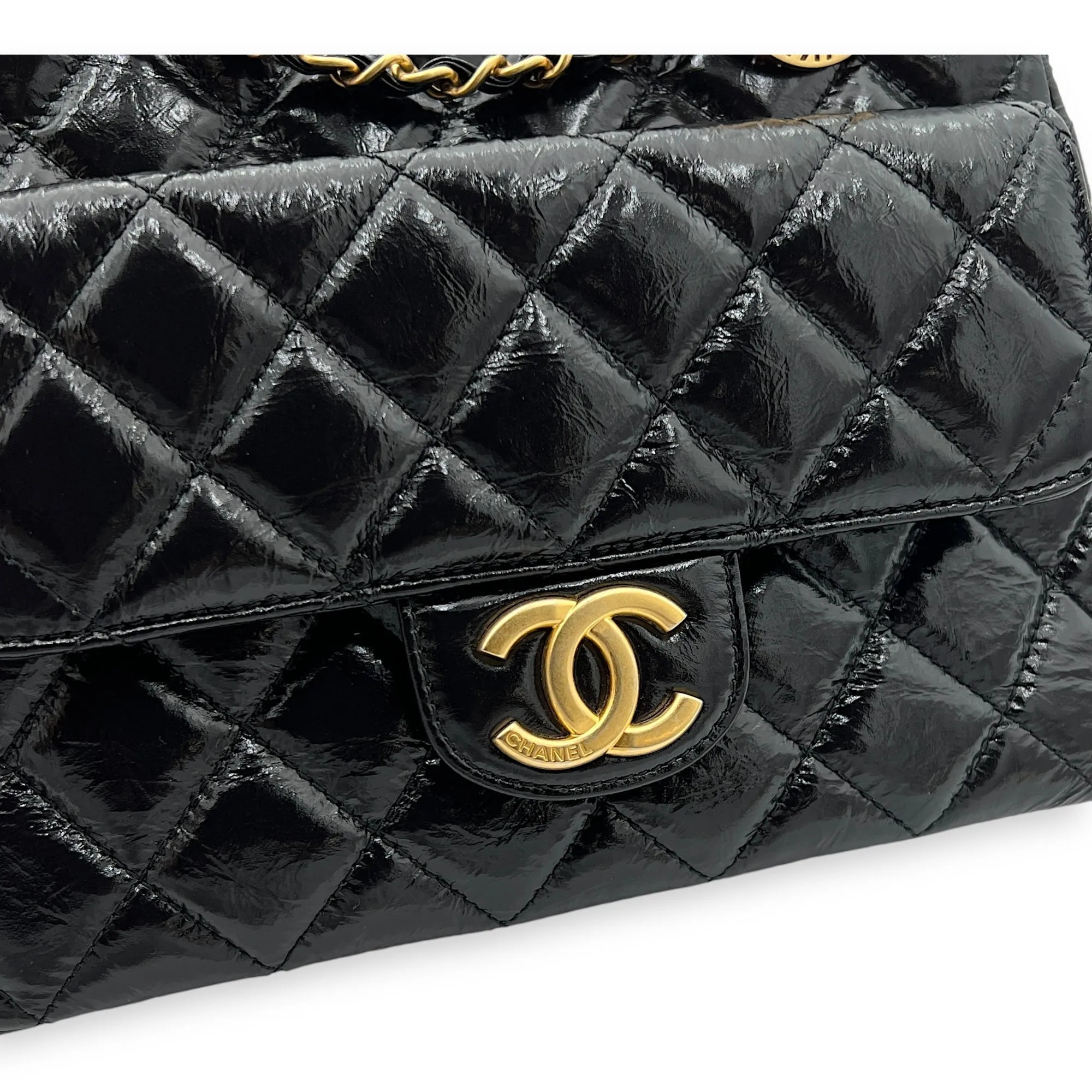 Crinkled Bag in Calfskin, Black Hobo Gold hardware Shoulder Seasonal sale Most-wanted