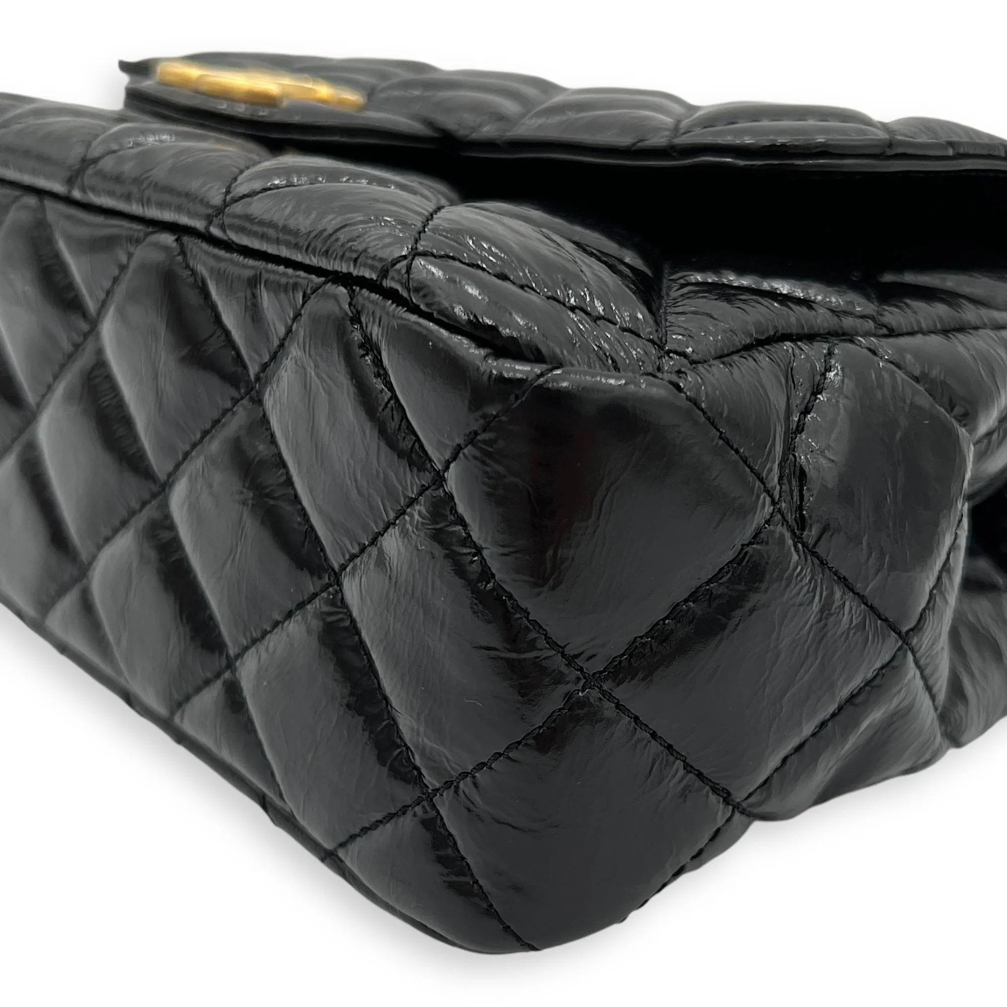 Crinkled Bag in Calfskin, Black Hobo Gold hardware Shoulder Seasonal sale Most-wanted
