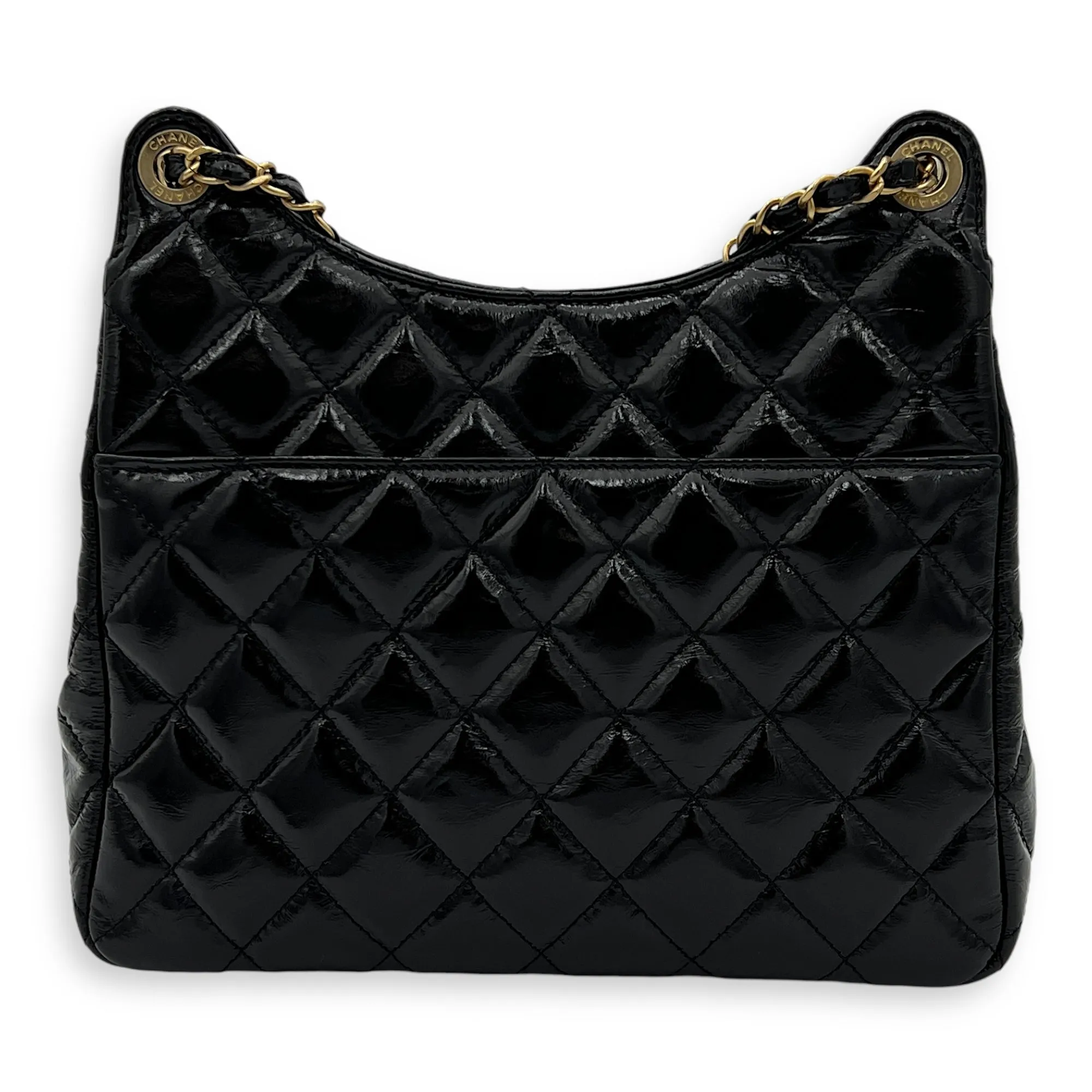 Crinkled Bag in Calfskin, Black Hobo Gold hardware Shoulder Seasonal sale Most-wanted