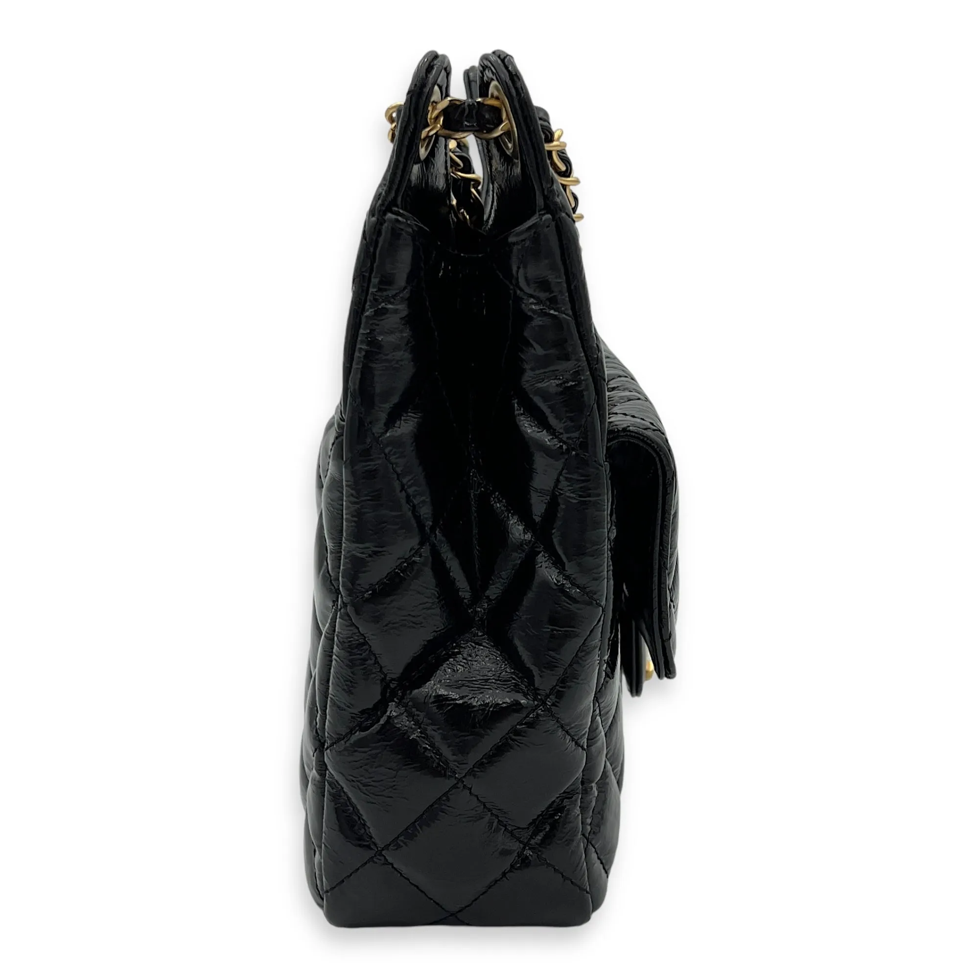 Crinkled Bag in Calfskin, Black Hobo Gold hardware Shoulder Seasonal sale Most-wanted