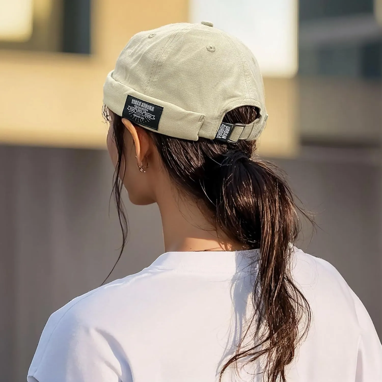 Croogo Brimless Docker Cap Unisex Rolled Cuff Harbour Hat Visor-Less Cap Cotton Beanie Landlord Hat Casual Sailor Skull Cap