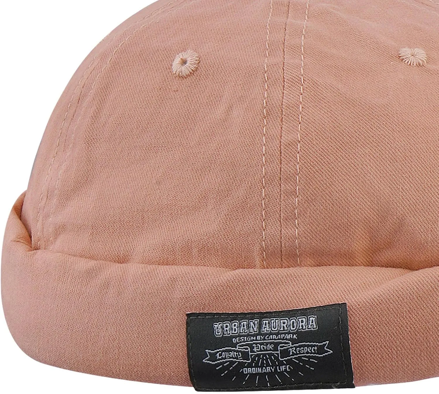 Croogo Brimless Docker Cap Unisex Rolled Cuff Harbour Hat Visor-Less Cap Cotton Beanie Landlord Hat Casual Sailor Skull Cap