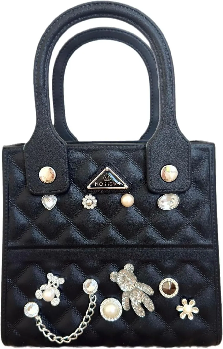 Cross-border high-end handbag New EVA beach bag Lingge small square bag fashion handbag DIY hole bag