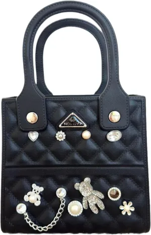 Cross-border high-end handbag New EVA beach bag Lingge small square bag fashion handbag DIY hole bag
