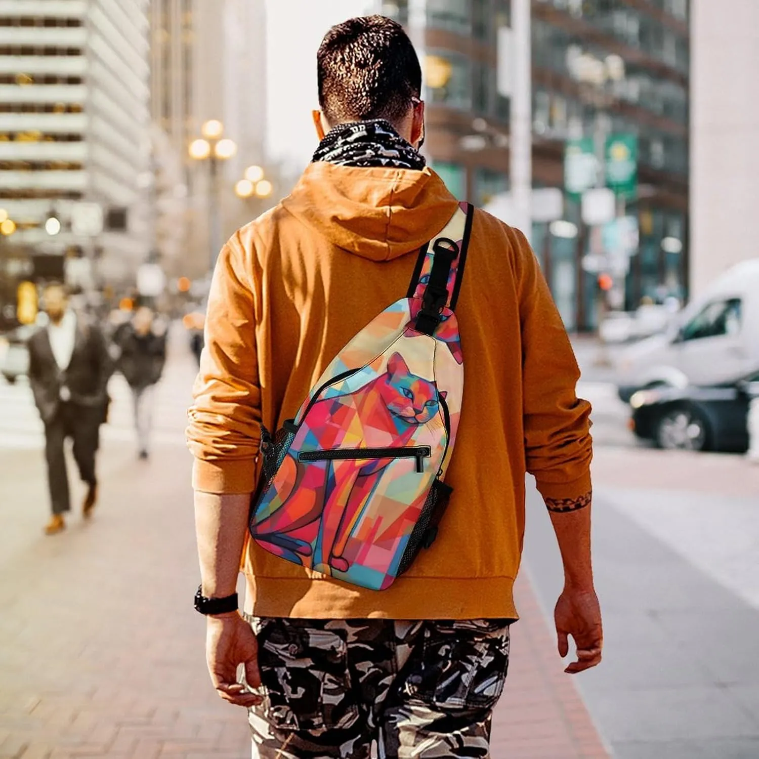 Crossbody Bag for Women Men Chest Bag Pirate Skull Sling Bag Crossbody Shoulder Bag Sling Backpack