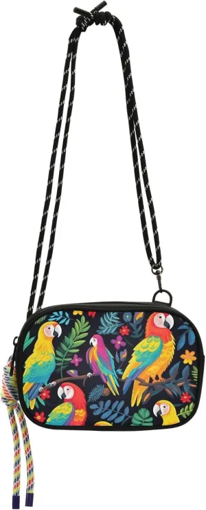 Crossbody Bag Parrot Bird Painting Phone Purse Small Handbag