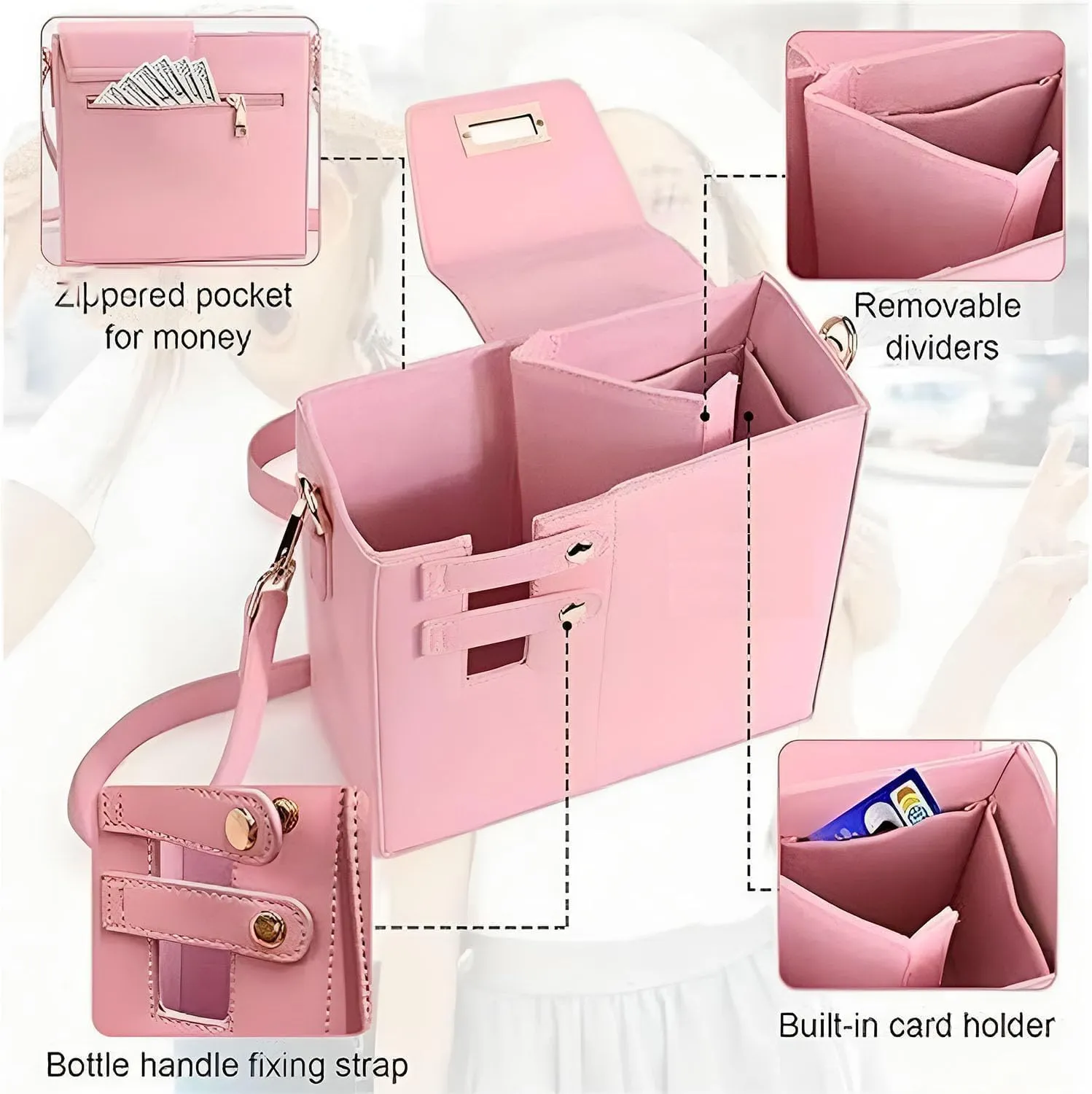 Crossbody Bag Purse for Stanley Cup Bag 2025 New Outdoor Portable Water Bottle Holder with Adjustable Shoulder Strap