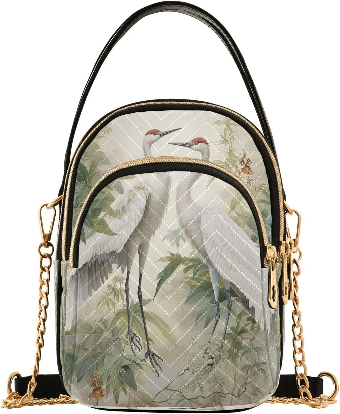 Crossbody Bags Crossbody Purse Chest Bag Green Leaves Daniel Crane for Women Trendy