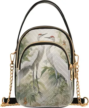 Crossbody Bags Crossbody Purse Chest Bag Green Leaves Daniel Crane for Women Trendy