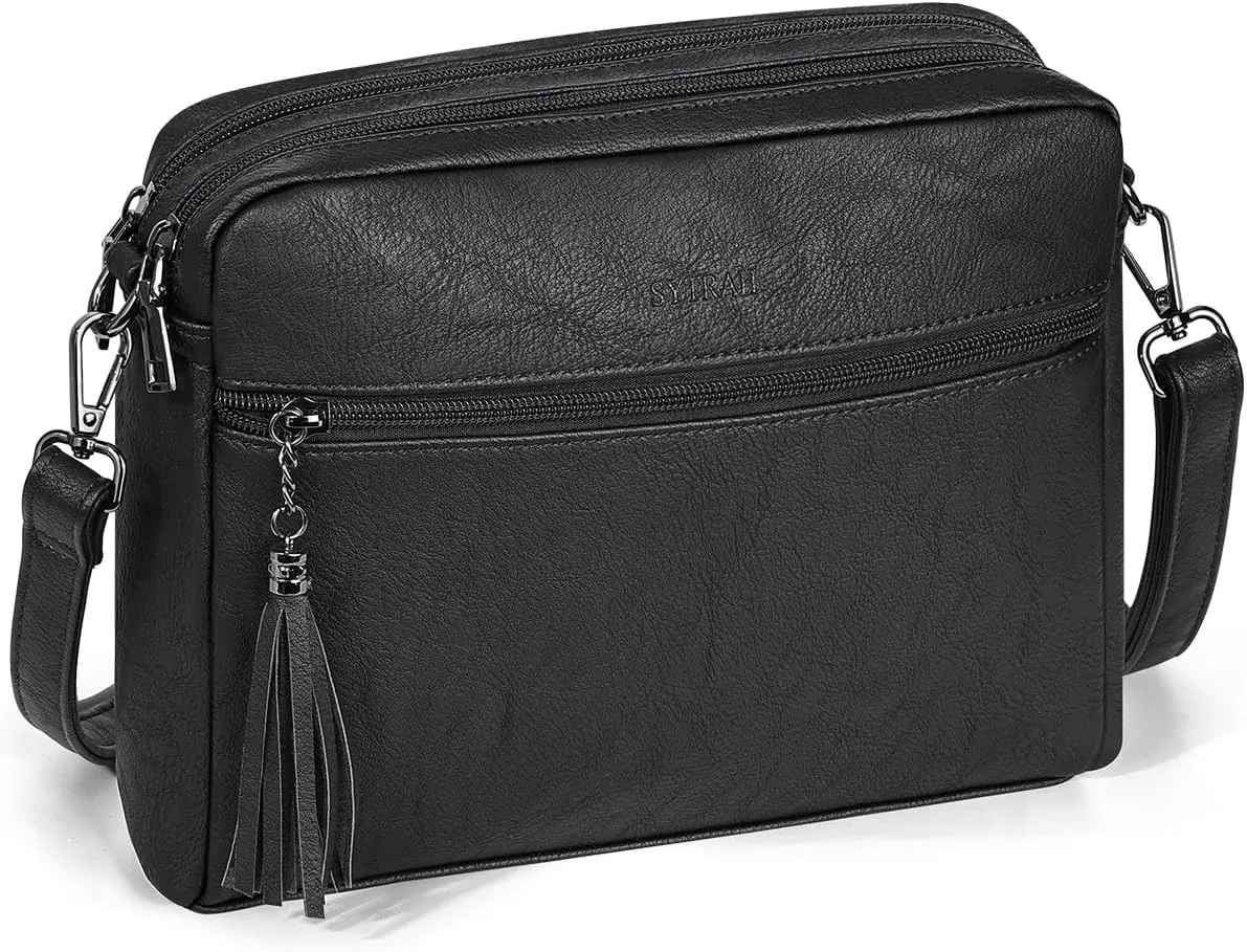 Crossbody Bags for Women, Crossbody Purse Soft Leather Purses for Women Shoulder Handbags with Tassel