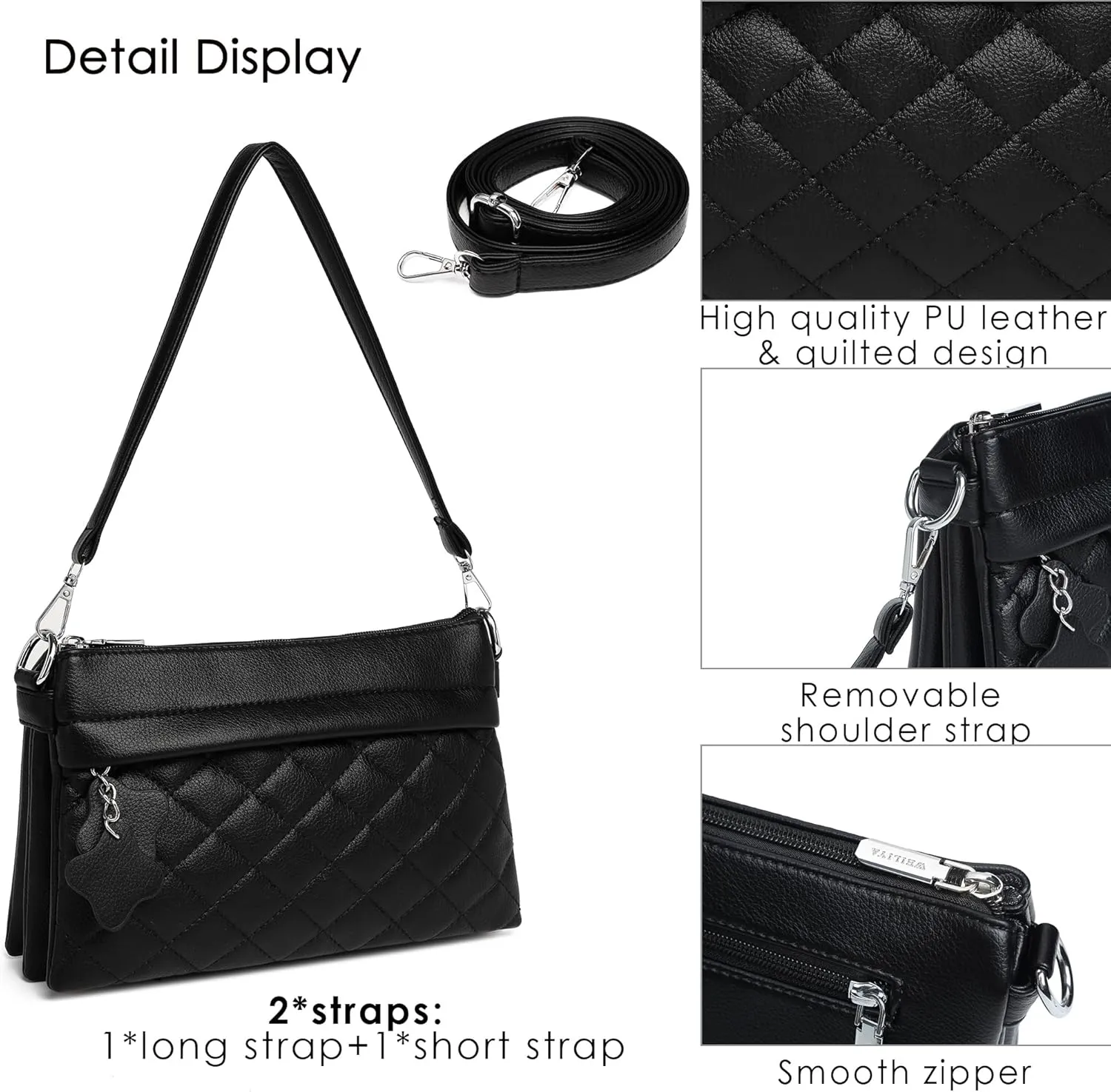 Crossbody Bags for Women Handbags, PU leather satchel Shoulder Bag Tote Bag Clutch Purse (Khaki)