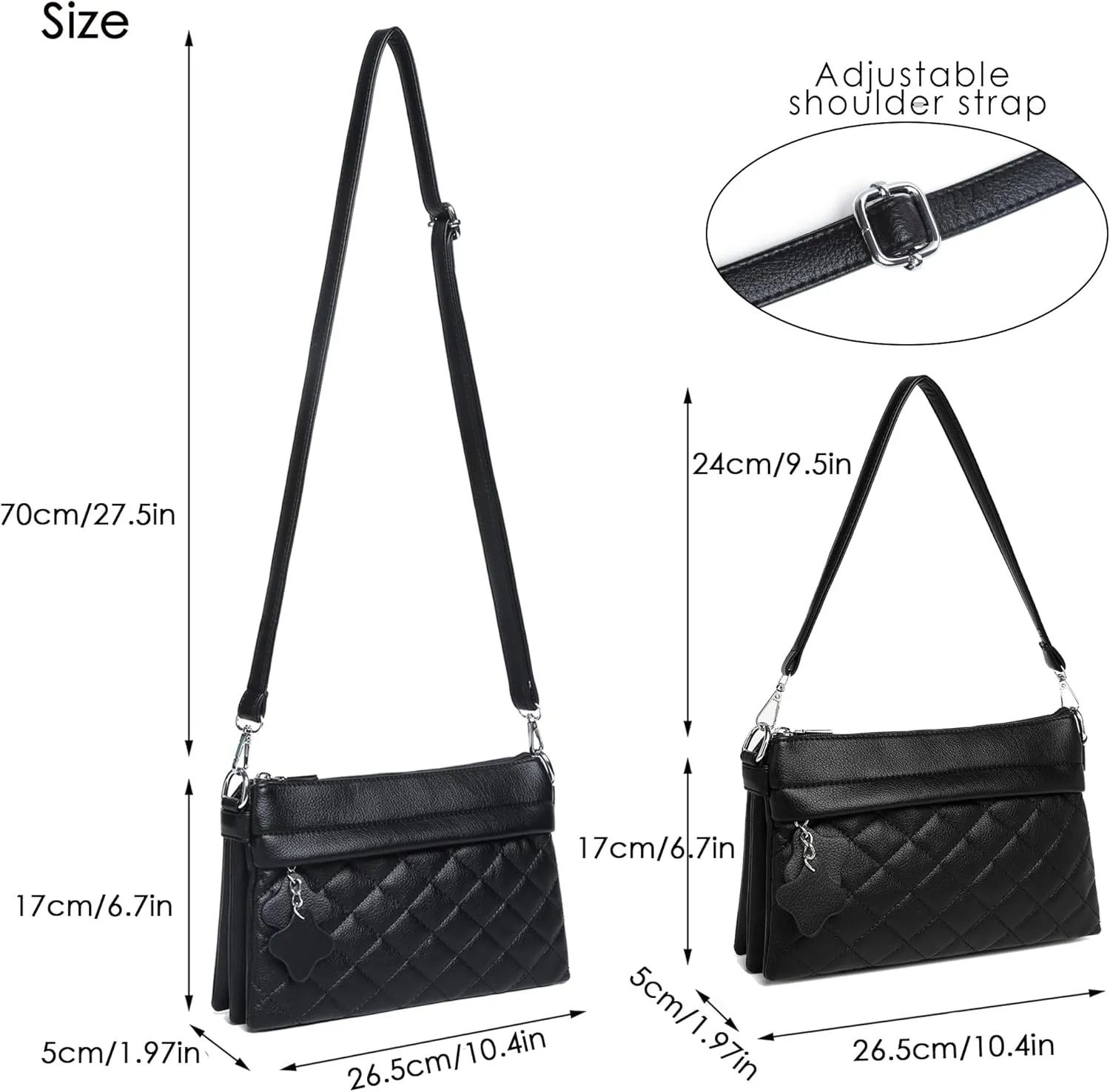 Crossbody Bags for Women Handbags, PU leather satchel Shoulder Bag Tote Bag Clutch Purse (Khaki)