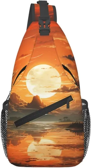 Crossbody Bags for Women Men Trendy Sling Bag Casual Chest Bag Mexican Folk Art Patterns Shoulder Bag for Travel Sport