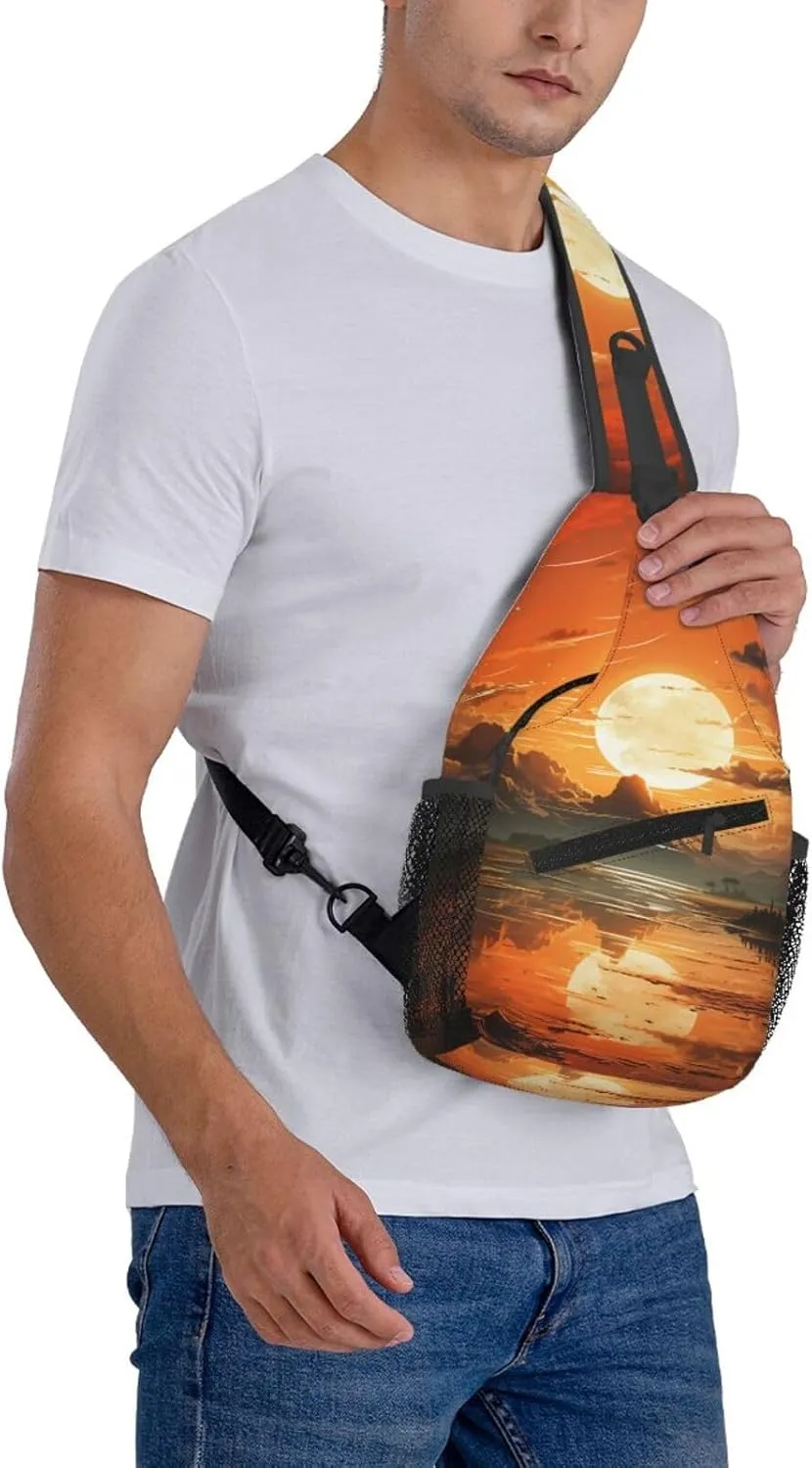 Crossbody Bags for Women Men Trendy Sling Bag Casual Chest Bag Mexican Folk Art Patterns Shoulder Bag for Travel Sport