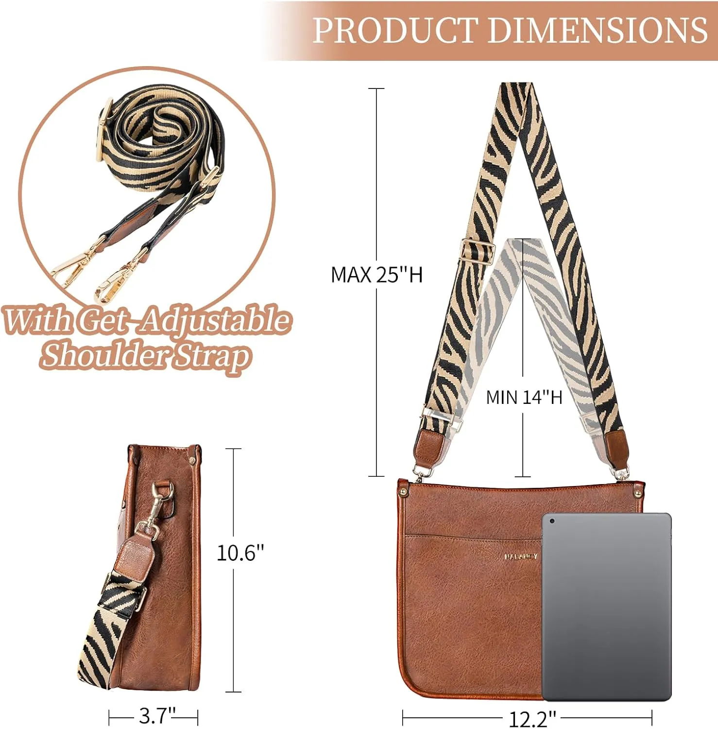 Crossbody Bags for Women Vegan Leather Hobo Handbag Fashion Shoulder Purses with Adjustable Strap