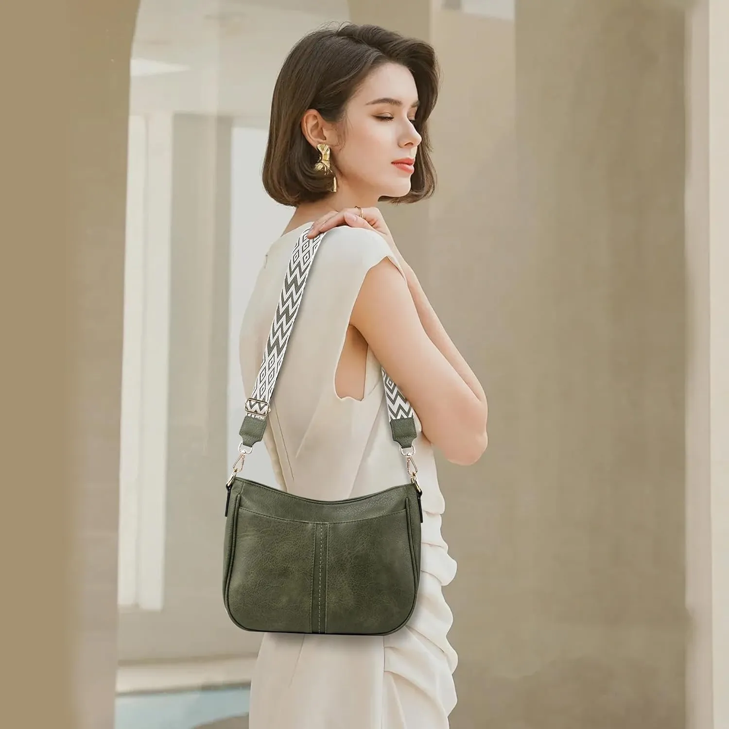 Crossbody Bags for Women Vegan Leather Purses for Women Hobo Bag Shoulder Bag Handbags for Shopping Work