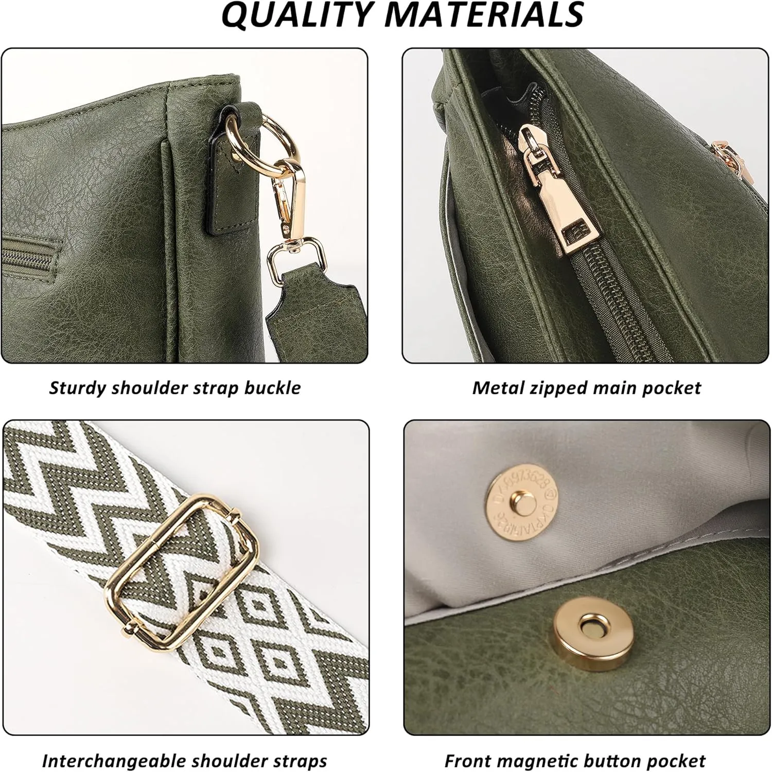 Crossbody Bags for Women Vegan Leather Purses for Women Hobo Bag Shoulder Bag Handbags for Shopping Work