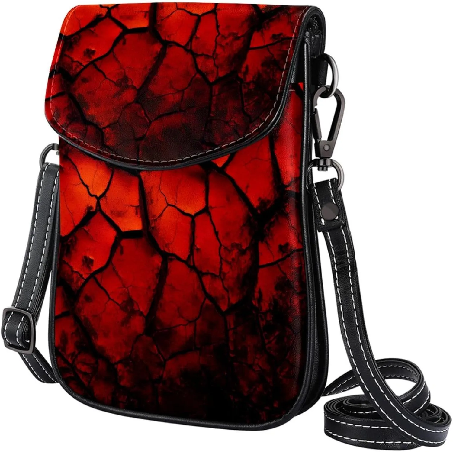 Crossbody Bags for Women,Crossbody Bag Men,Small Sling Bag,Volcano Surface Texture,Crossbody Purse