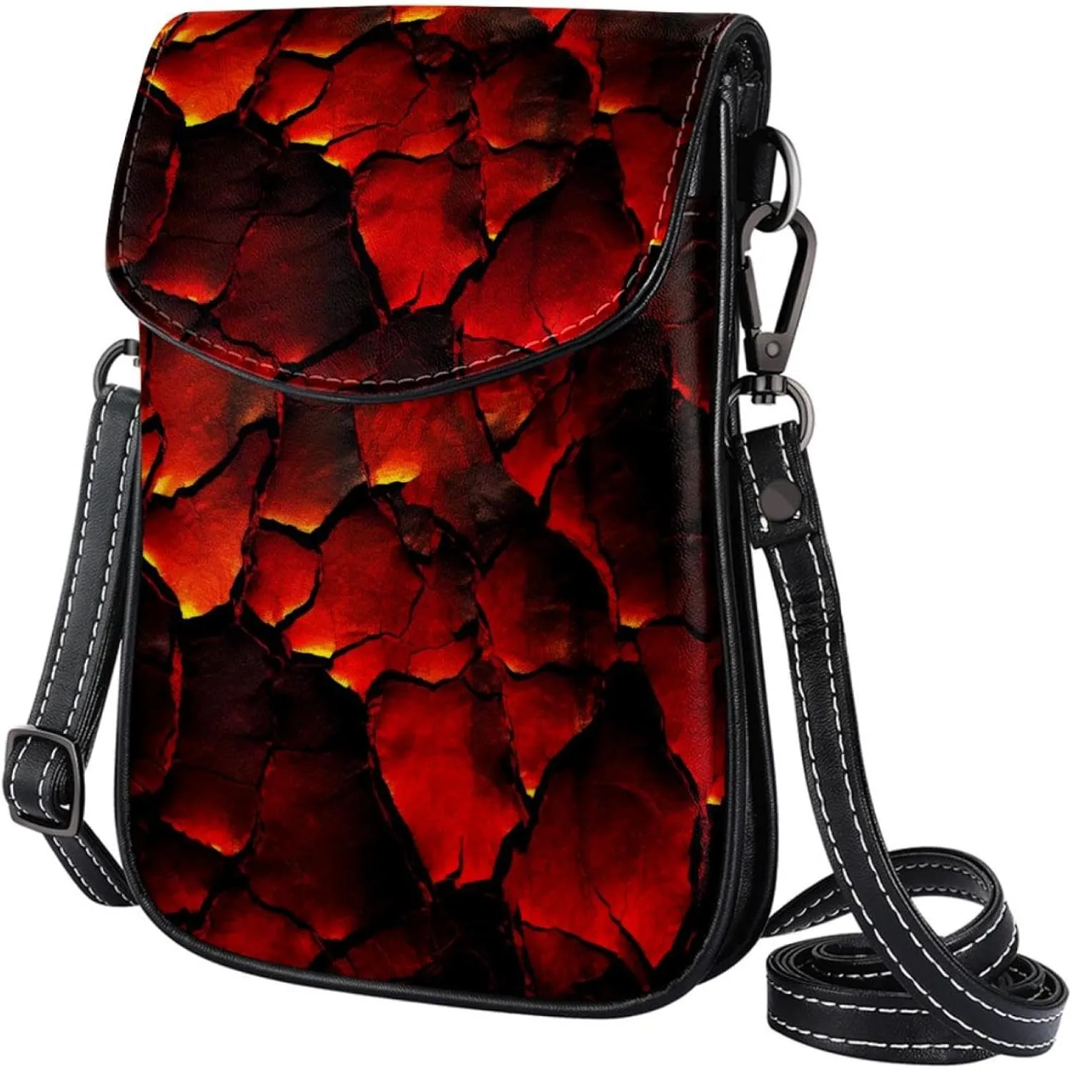 Crossbody Bags for Women,Crossbody Bag Men,Small Sling Bag,Volcano Surface Texture,Crossbody Purse