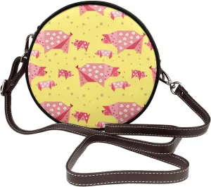 Crossbody Shoulder Bags for Women Small Round Satchel Handbags Purse