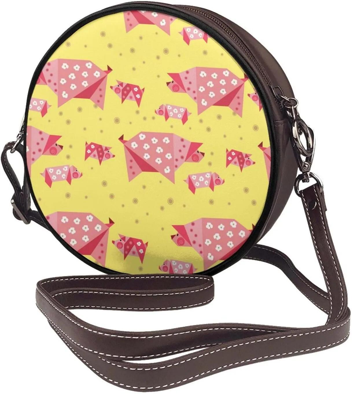 Crossbody Shoulder Bags for Women Small Round Satchel Handbags Purse