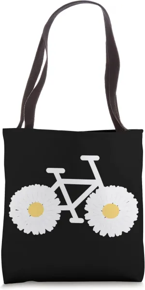 Cute Floral Flower Wheeled Bicycle Funny Bike Nature Sports Tote Bag