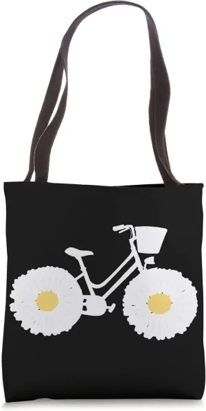 Cute Floral Flower Wheeled Bicycle Funny Bike Nature Sports Tote Bag