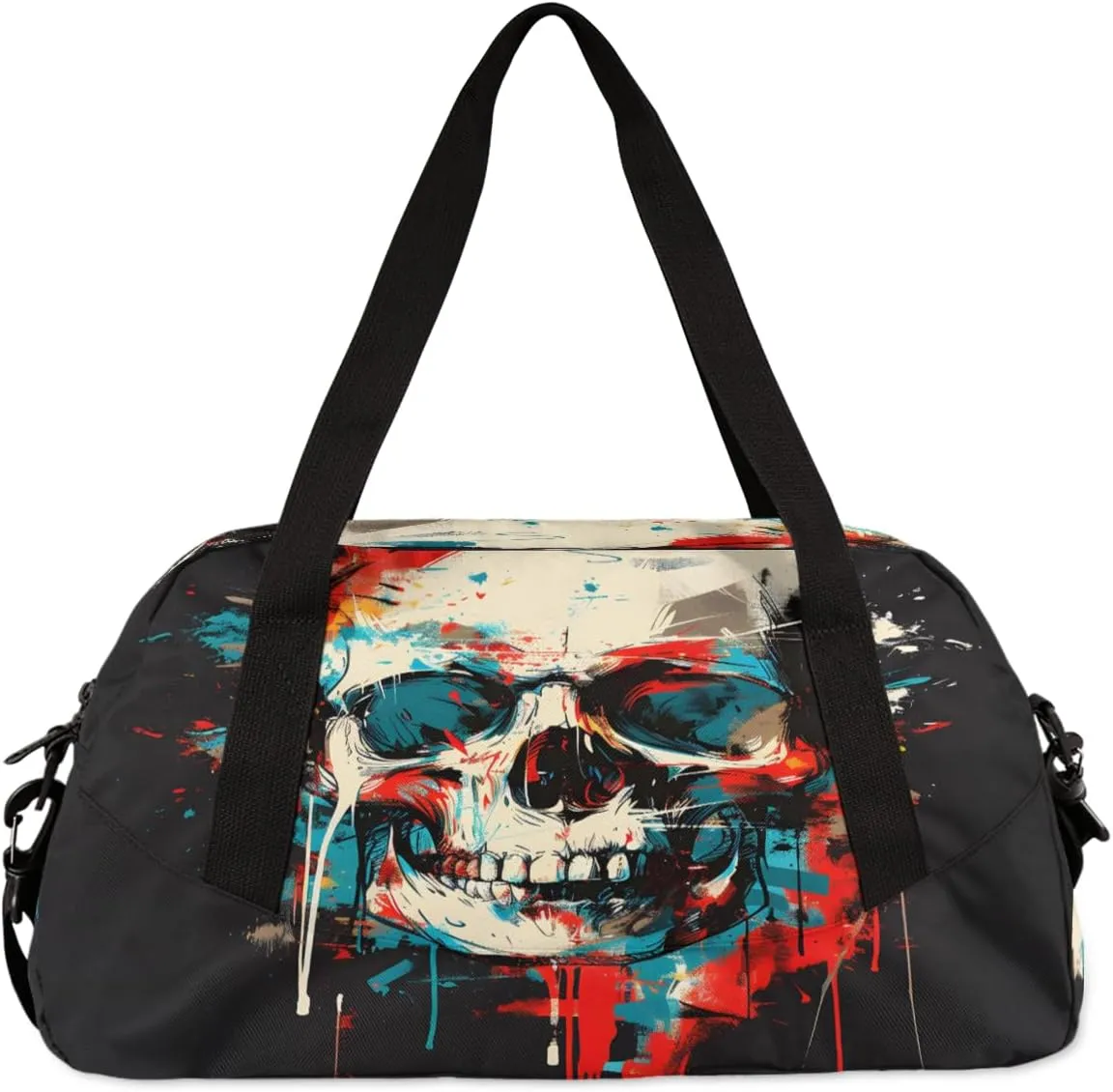 Cute Skull Kids Duffle Bag Boys Girls Small Sport Dance Gym Bag for Overnight Travel Weekender Carry On