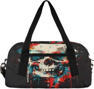 Cute Skull Kids Duffle Bag Boys Girls Small Sport Dance Gym Bag for Overnight Travel Weekender Carry On