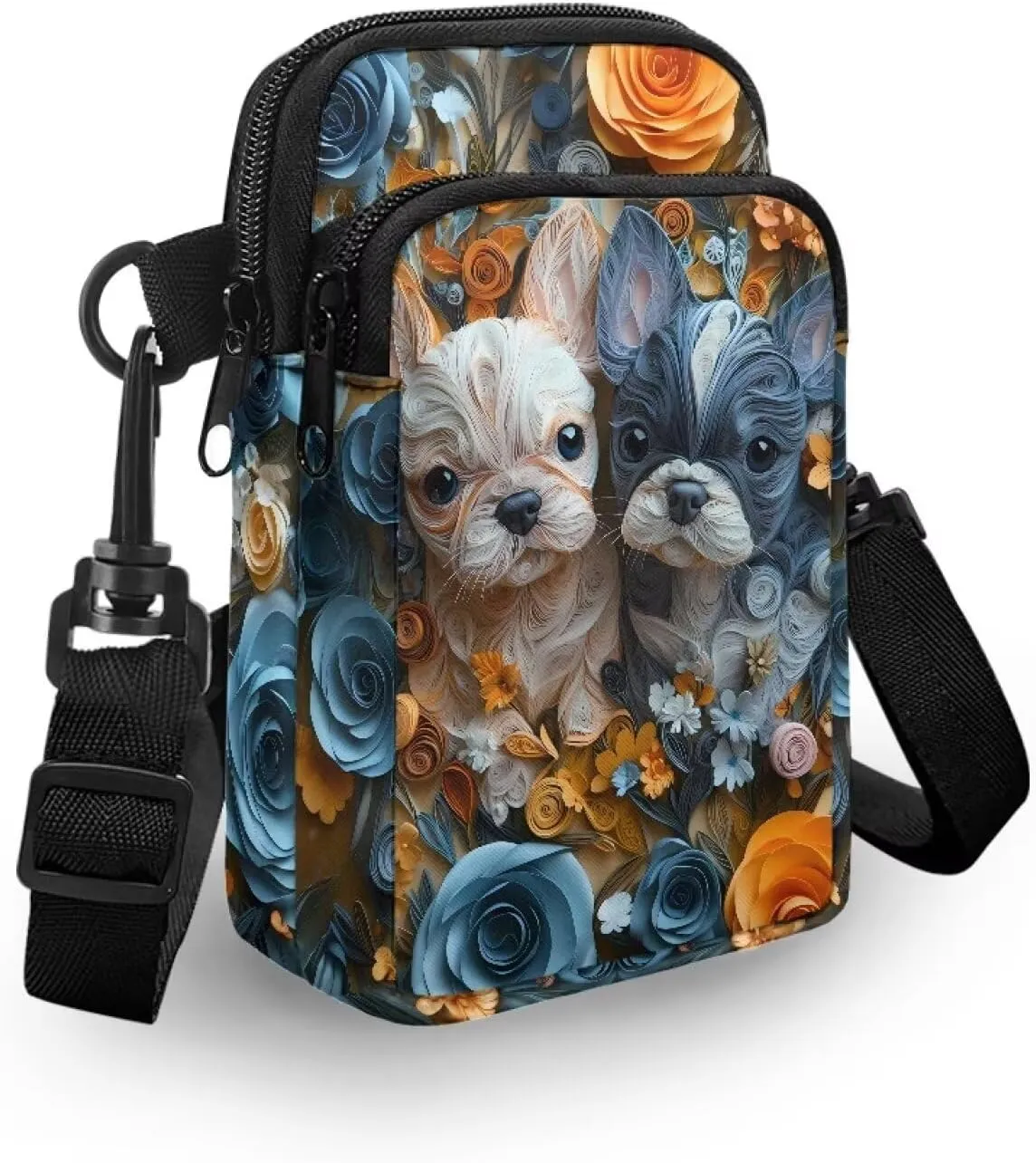 Dachshund Small Crossbody Bag for Women, Jamaica Flag Mini Cell Phone Purse, Bird Dinosaur Portable Shoulder Handbag
