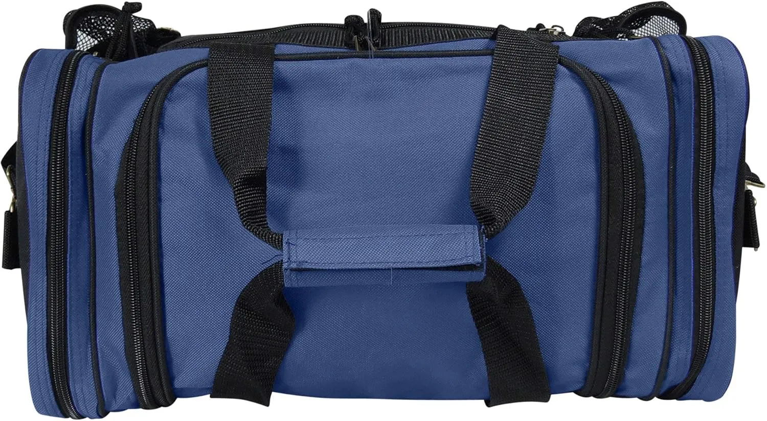 DALIX 17" Duffle Bag Dual Front Mesh Pockets (Black Gold Gray Dark Green Navy Blue Maroon Royal Blue Orange Pink Purple Red White