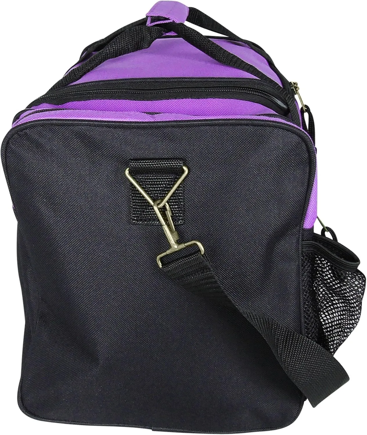 DALIX 17" Duffle Bag Dual Front Mesh Pockets (Black Gold Gray Dark Green Navy Blue Maroon Royal Blue Orange Pink Purple Red White