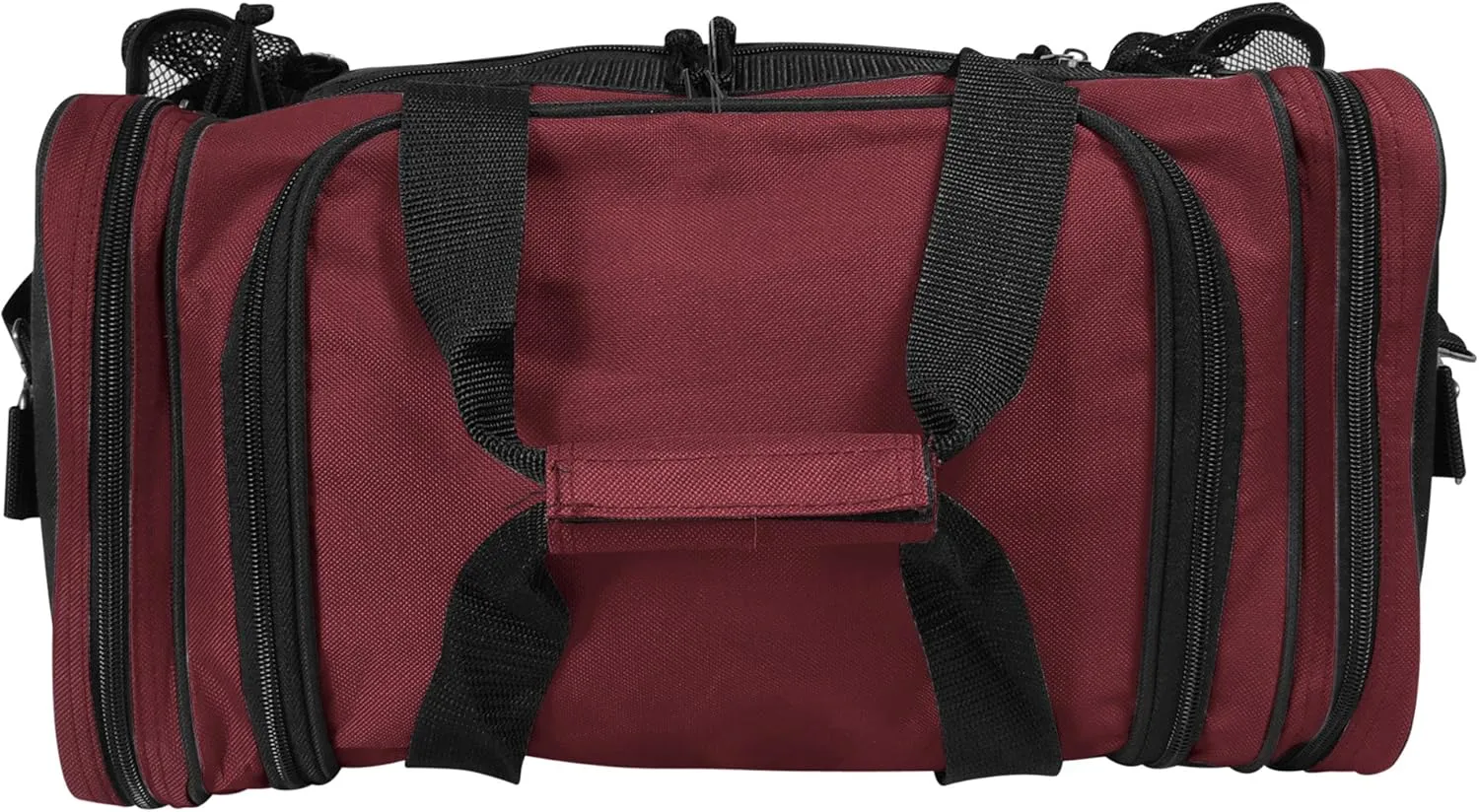 DALIX 17" Duffle Bag Dual Front Mesh Pockets (Black Gold Gray Dark Green Navy Blue Maroon Royal Blue Orange Pink Purple Red White