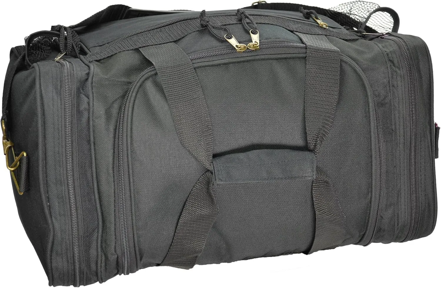 DALIX 17" Duffle Bag Dual Front Mesh Pockets (Black Gold Gray Dark Green Navy Blue Maroon Royal Blue Orange Pink Purple Red White