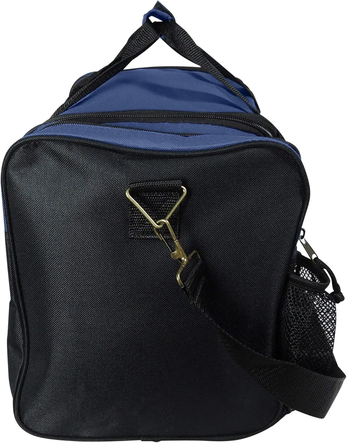 DALIX 17" Duffle Bag Dual Front Mesh Pockets (Black Gold Gray Dark Green Navy Blue Maroon Royal Blue Orange Pink Purple Red White