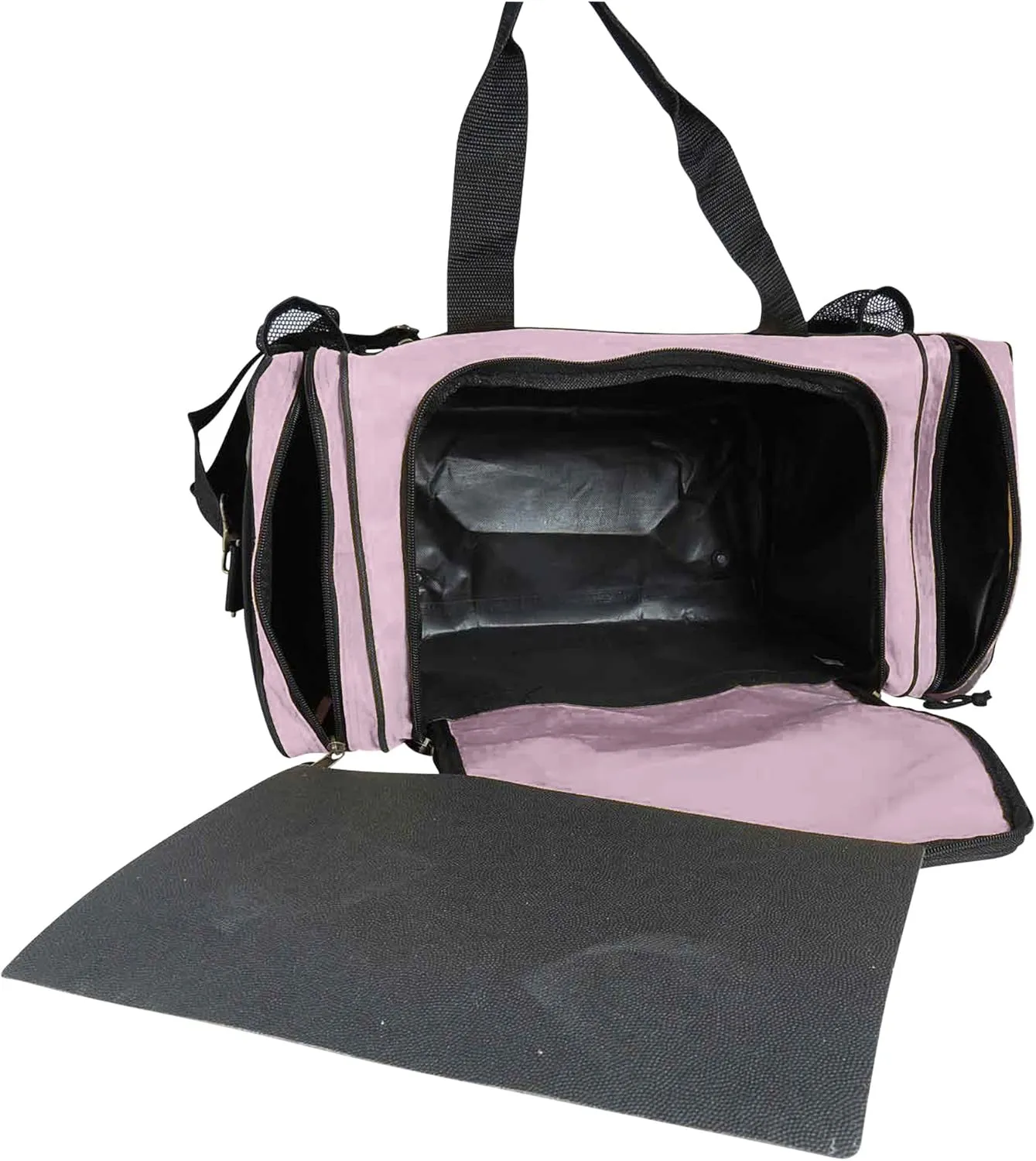 DALIX 17" Duffle Bag Dual Front Mesh Pockets (Black Gold Gray Dark Green Navy Blue Maroon Royal Blue Orange Pink Purple Red White