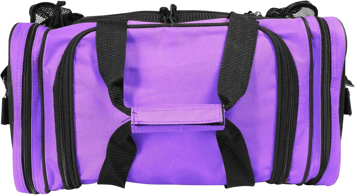 DALIX 17" Duffle Bag Dual Front Mesh Pockets (Black Gold Gray Dark Green Navy Blue Maroon Royal Blue Orange Pink Purple Red White