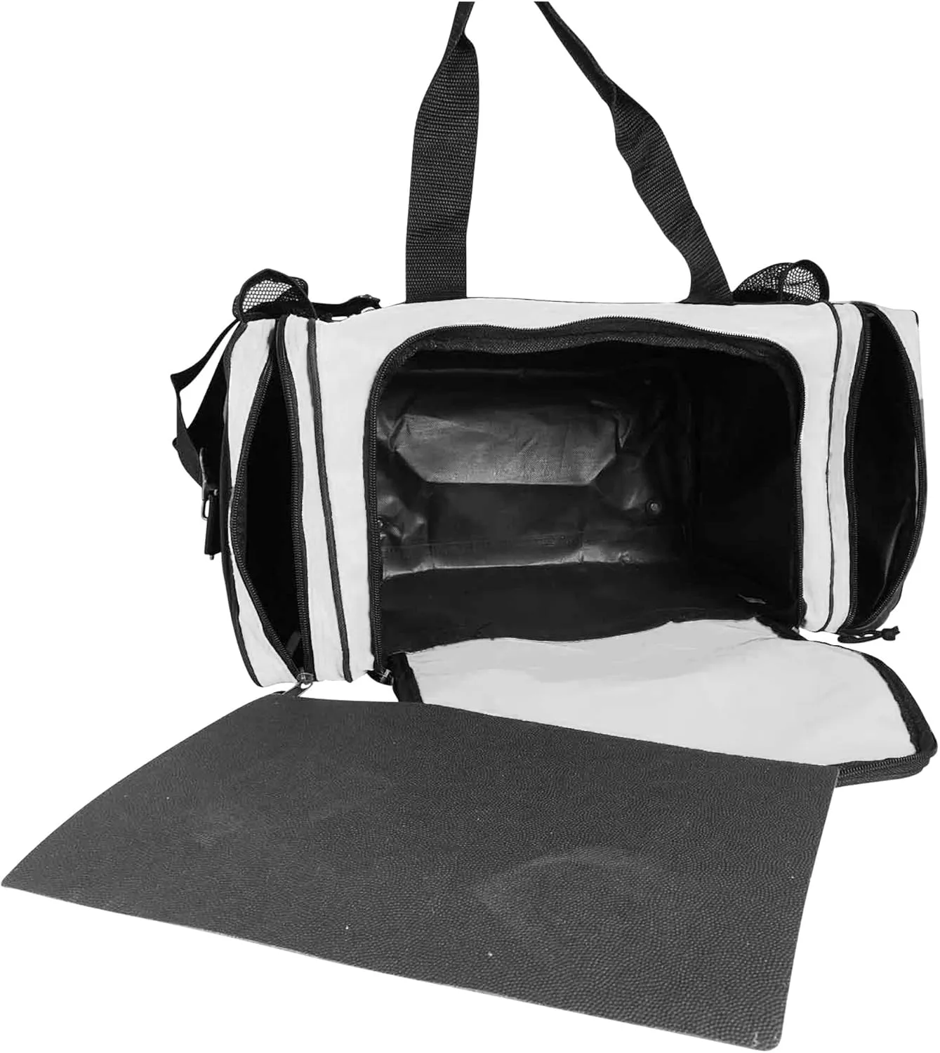 DALIX 17" Duffle Bag Dual Front Mesh Pockets (Black Gold Gray Dark Green Navy Blue Maroon Royal Blue Orange Pink Purple Red White