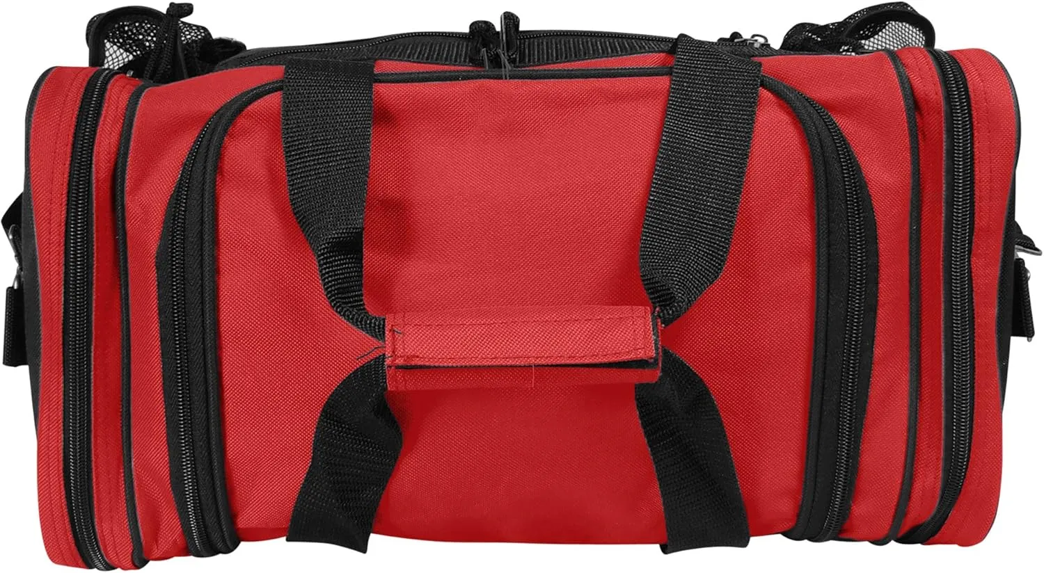 DALIX 17" Duffle Bag Dual Front Mesh Pockets (Black Gold Gray Dark Green Navy Blue Maroon Royal Blue Orange Pink Purple Red White