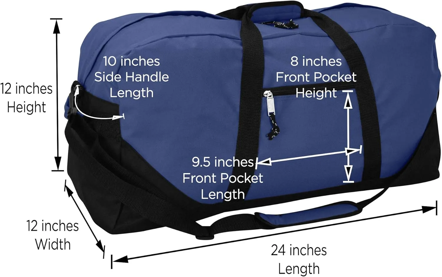 DALIX 25" Big Adventure Large Gym Sports Duffle Bag (Black Grey Navy Blue Red Camo)