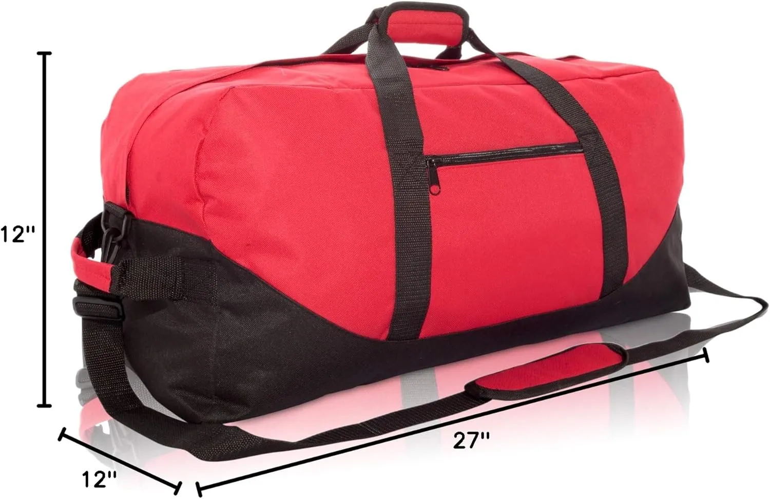 DALIX 25" Big Adventure Large Gym Sports Duffle Bag (Black Grey Navy Blue Red Camo)